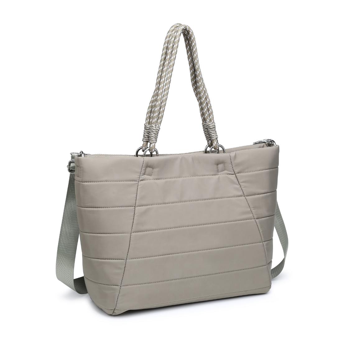 Woman wearing Sage Urban Expressions Lyla Tote 840504206139 View 6 | Sage