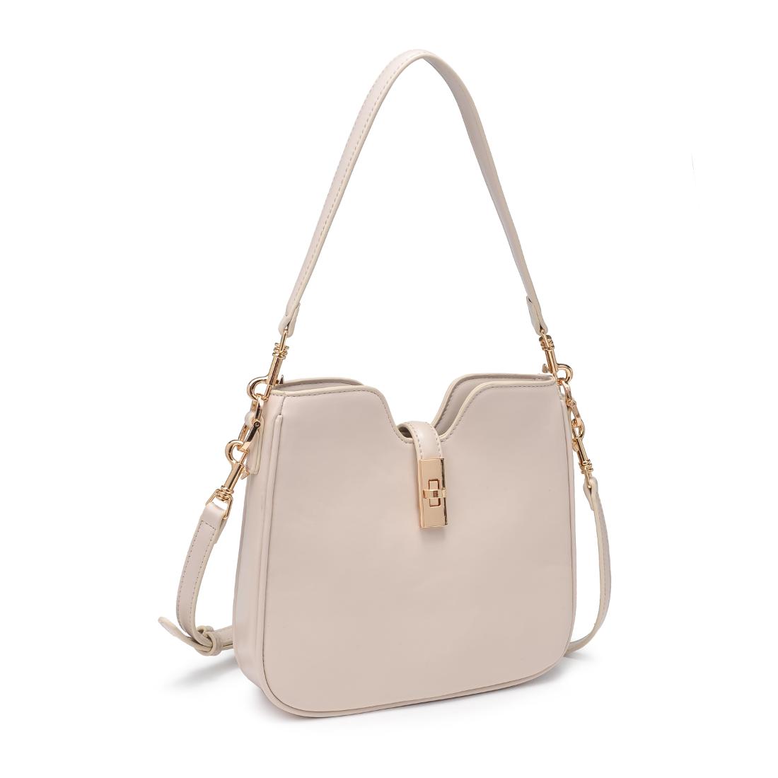 Woman wearing Oatmilk Urban Expressions Melissa Tote 840611199164 View 6 | Oatmilk