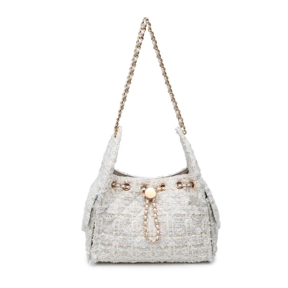 Woman wearing White Urban Expressions Paisely Shoulder Bag 840504208478 View 5 | White