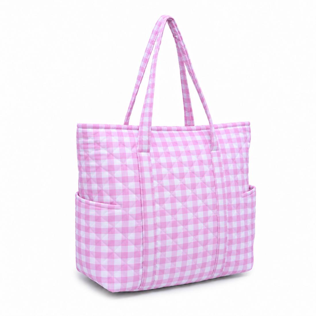 Urban Essentials Checkmate - Insulated Carryall Tote 840504216664 View 1 | Soft Pink