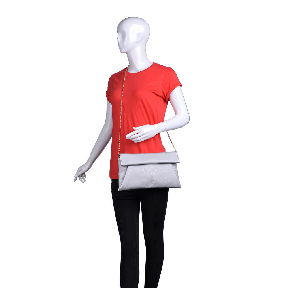 Product Image of Urban Expressions Emilia Clutch 840611159007 View 5 | Silver