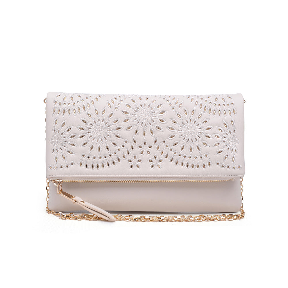 Product Image of Urban Expressions Ellington Embroidered Clutch NA-840611159434 View 1 | Bone