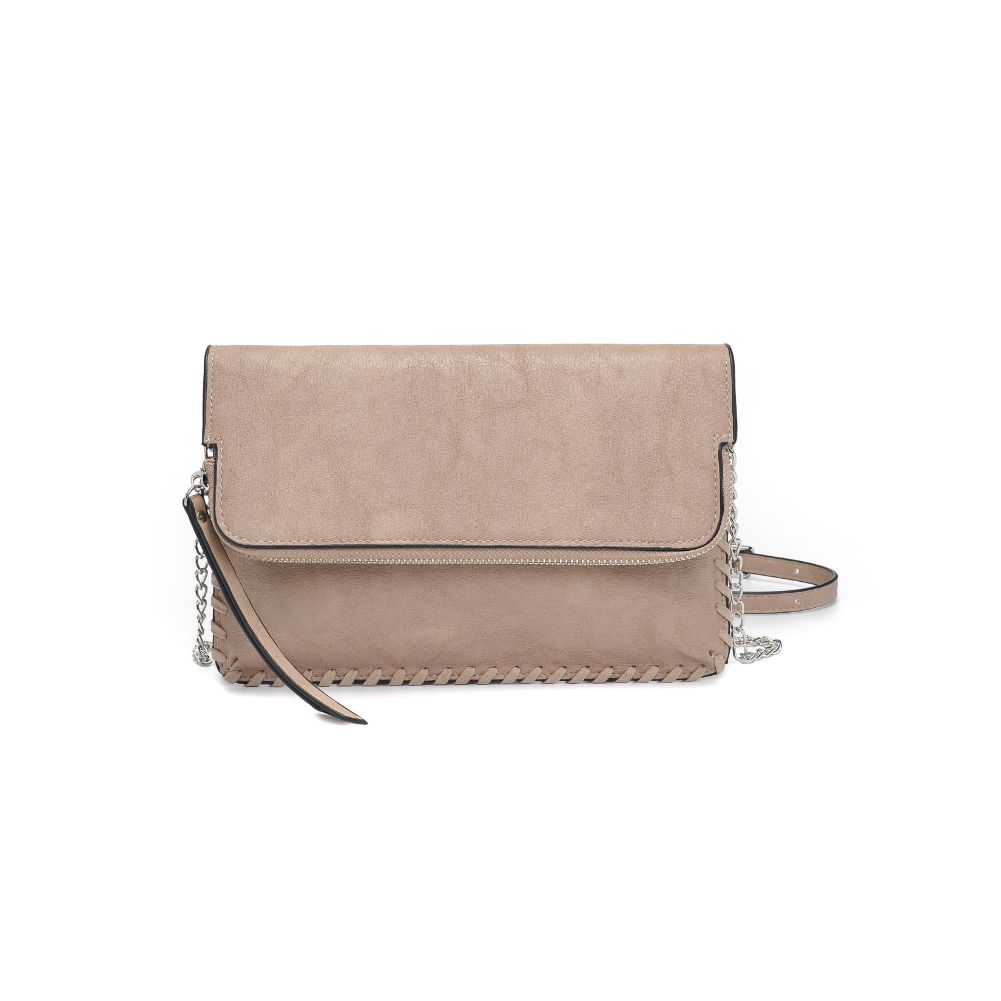 Woman wearing Taupe Urban Expressions Elizabeth Crossbody 840611131355 View 5 | Taupe