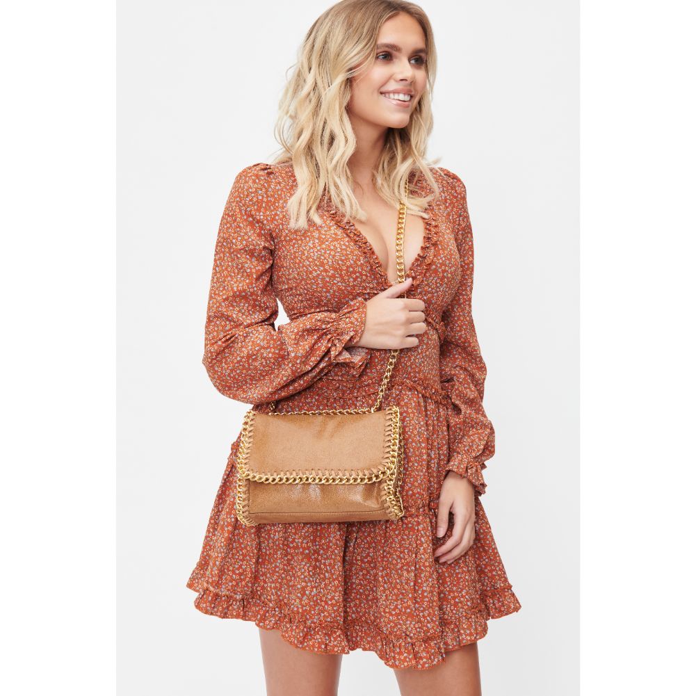 Woman wearing Camel Urban Expressions Mollie Shoulder Bag 818209012010 View 2 | Camel