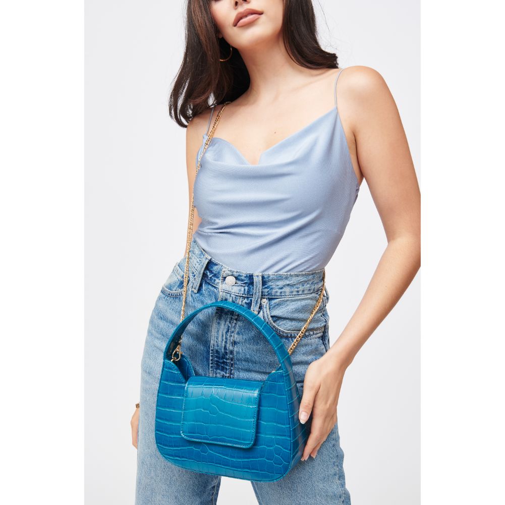 Woman wearing Azure Urban Expressions Esther Shoulder Bag 840611182470 View 2 | Azure
