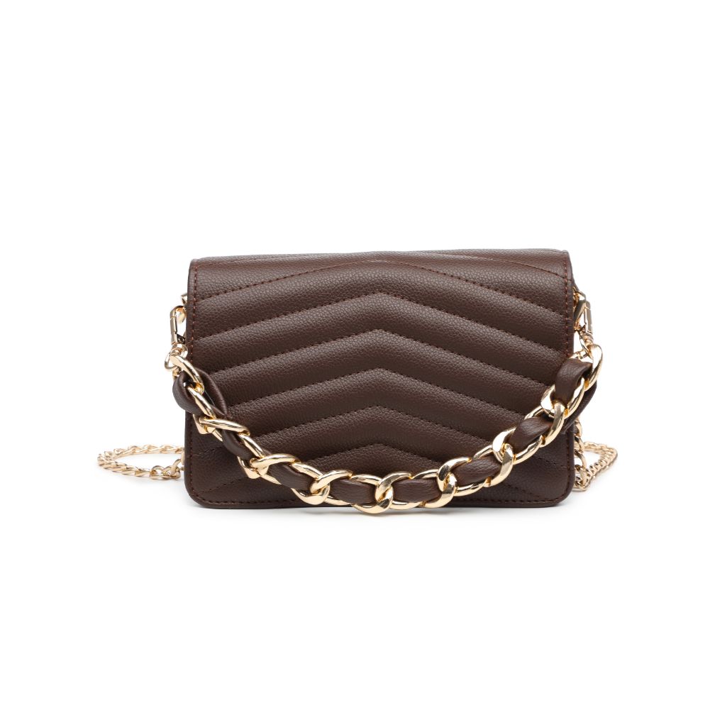 Product Image of Urban Expressions Genny - Chevron Stitch Crossbody 818209011105 View 5 | Chocolate