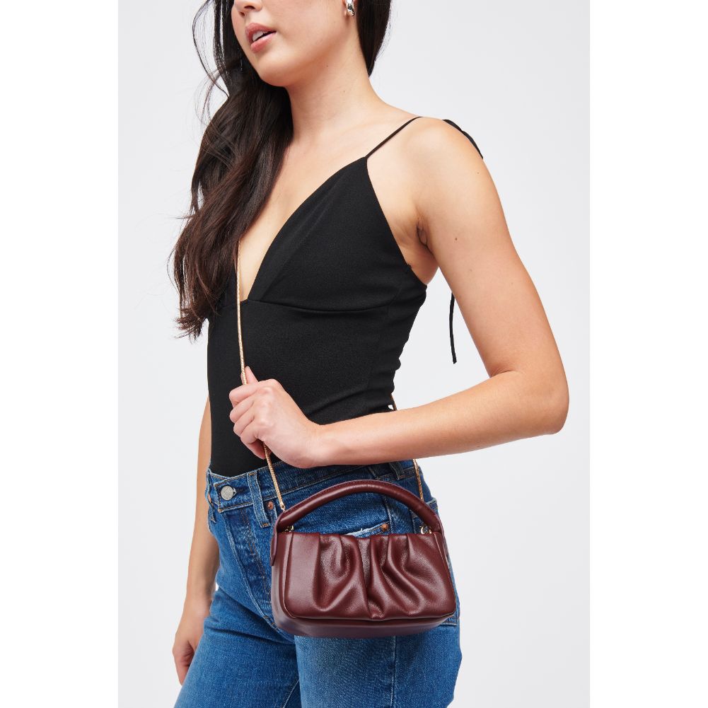 Woman wearing Bordeaux Urban Expressions Milo Mini Bag 818209010498 View 1 | Bordeaux