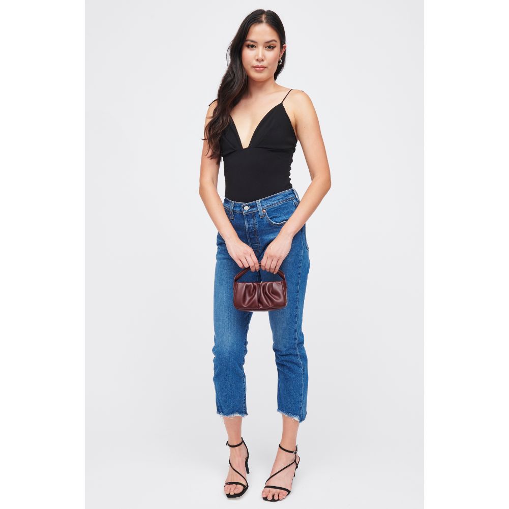 Woman wearing Bordeaux Urban Expressions Milo Mini Bag 818209010498 View 4 | Bordeaux