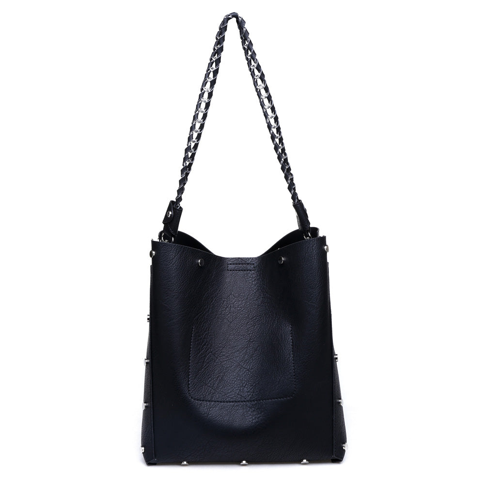 Woman wearing Black Urban Expressions Rumi Tote 840611144805 View 7 | Black