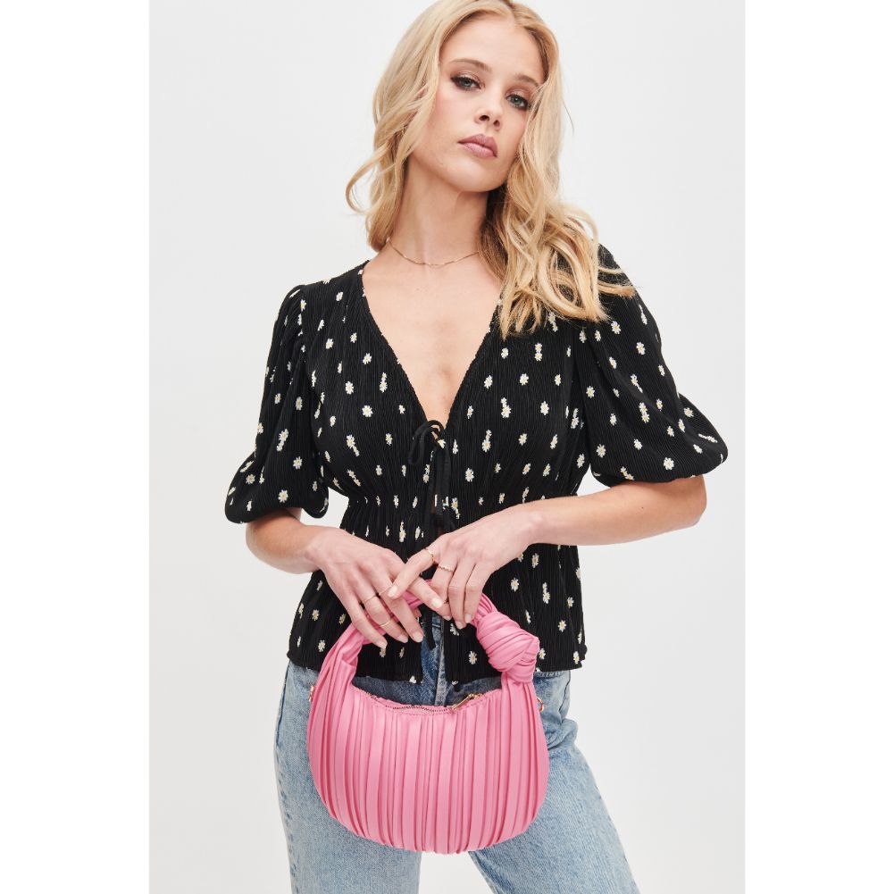 Woman wearing Barbi Urban Expressions Fawna  - Pleated Crossbody 840611106384 View 1 | Barbi