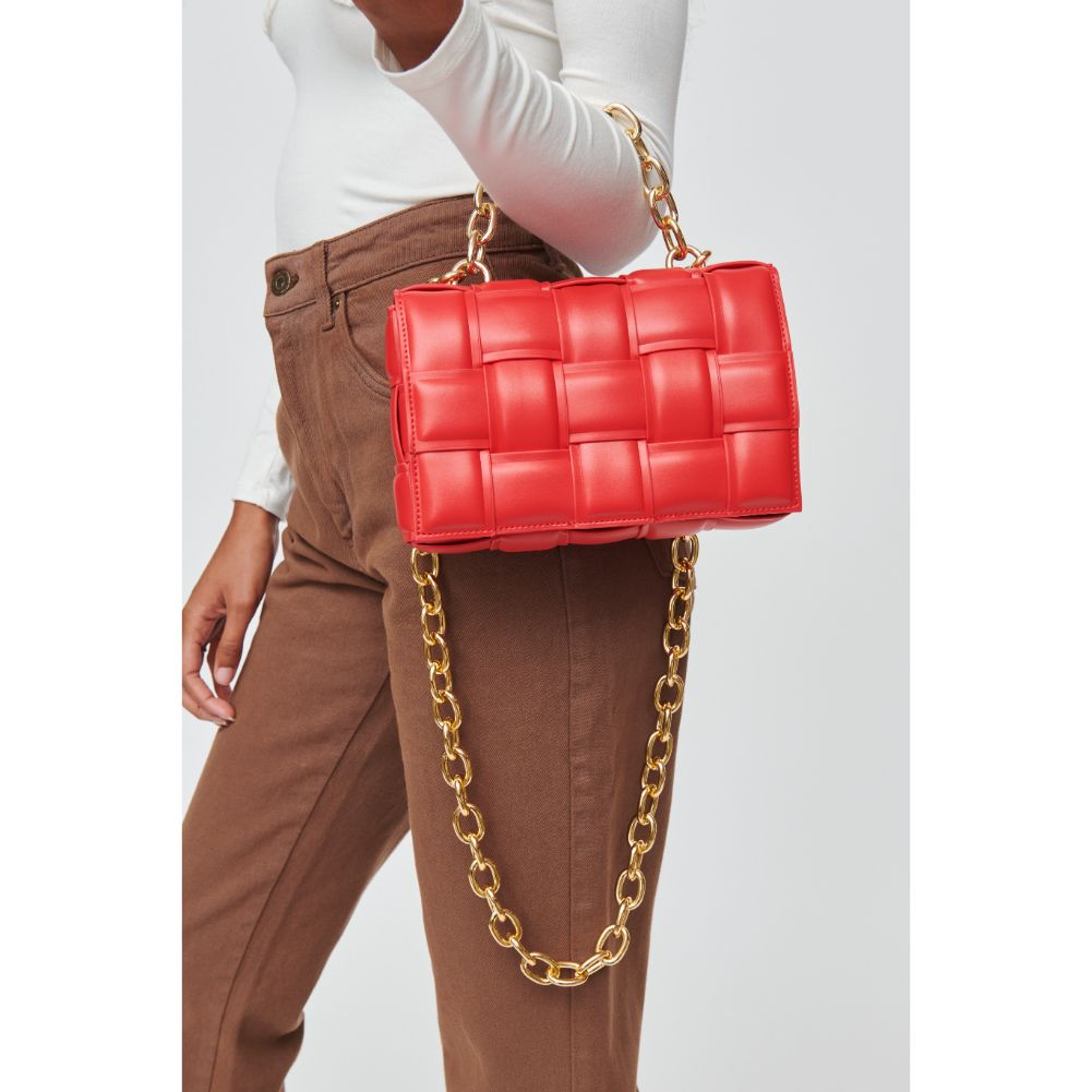 Woman wearing Red Urban Expressions Ines Crossbody 840611100481 View 4 | Red