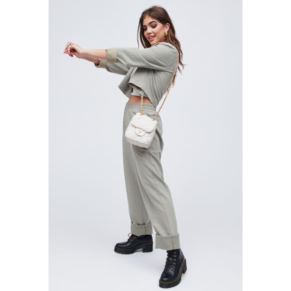 Woman wearing Ivory Urban Expressions Dorper Crossbody 818209010085 View 4 | Ivory