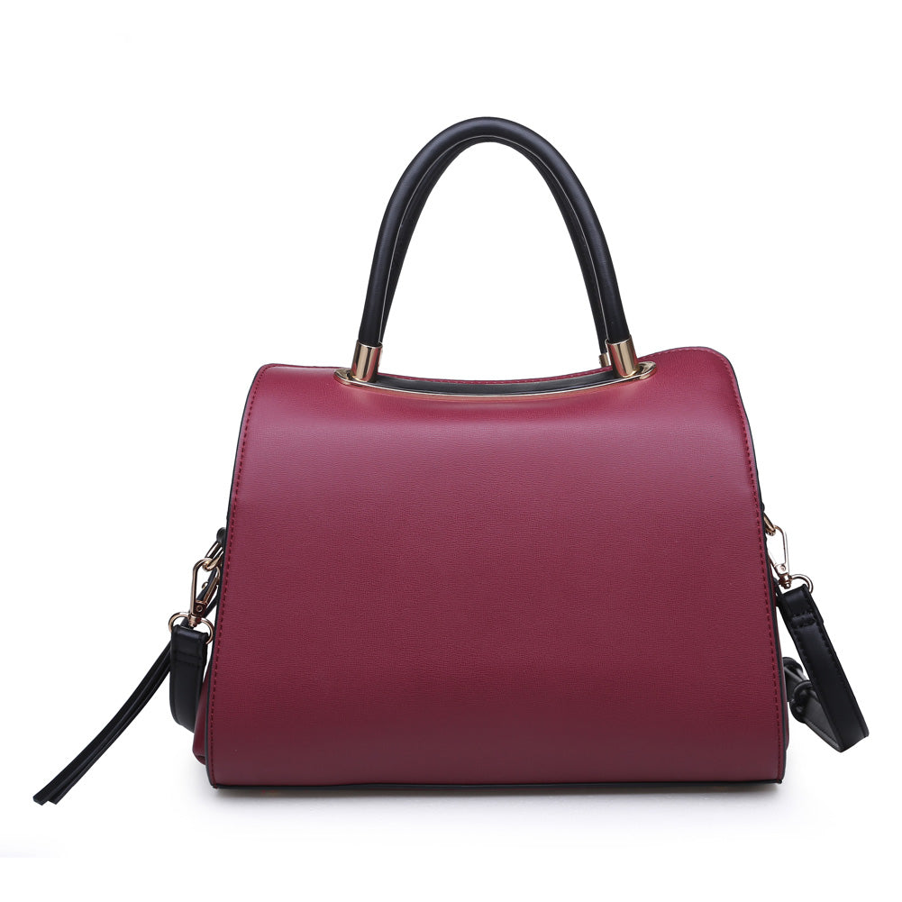 Woman wearing Cherry Urban Expressions Willa Satchel NA-840611149503 View 5 | Cherry
