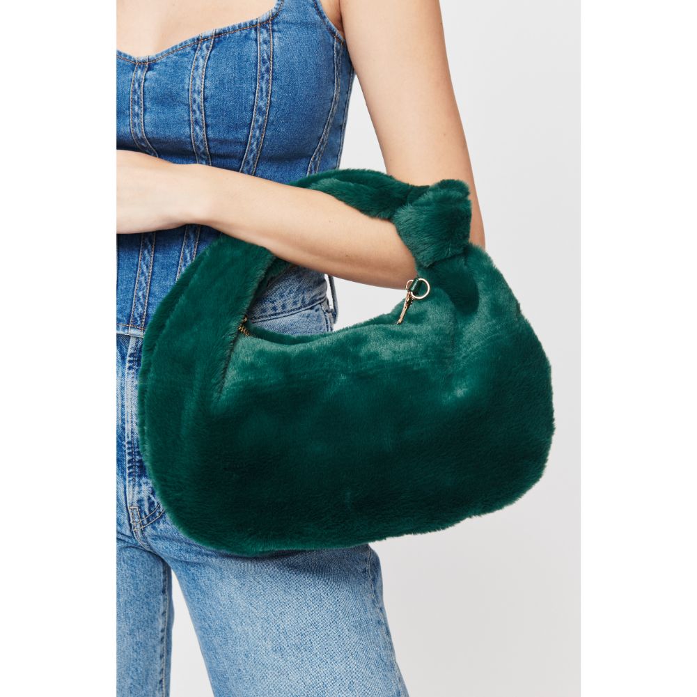 Woman wearing Forest Urban Expressions Sylvia Crossbody 840611103833 View 3 | Forest