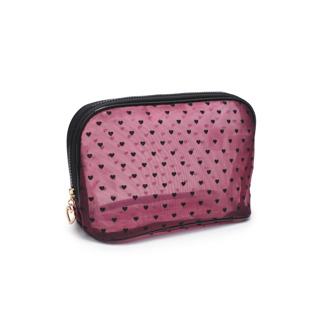 Urban Essentials Lovelace Cosmetic & Travel Organizer Dome Pouch 840611197931 View 6 | Hot Pink