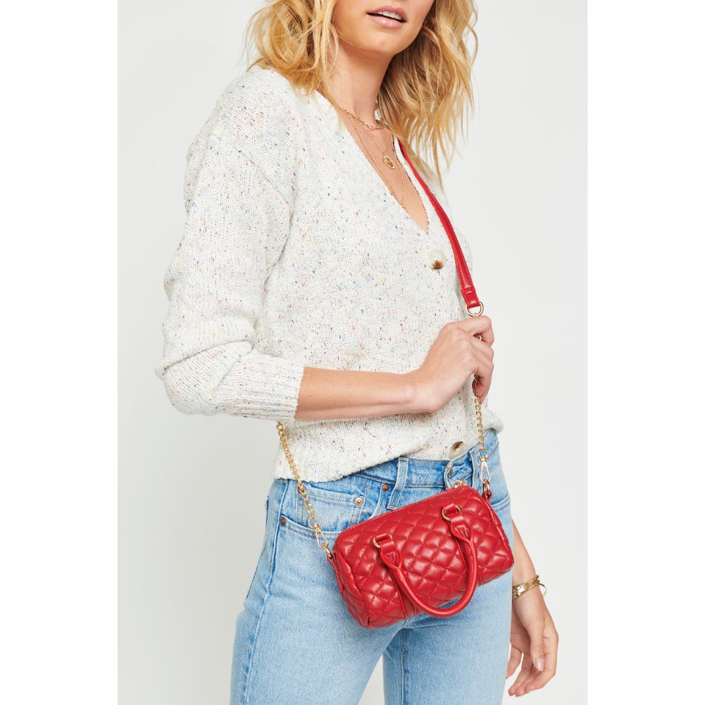 Woman wearing Red Urban Expressions Tisha Crossbody 840611175304 View 1 | Red