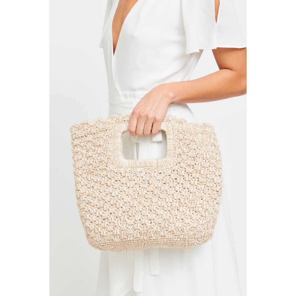 Woman wearing Oatmeal Urban Expressions Fiji Tote 840611182043 View 1 | Oatmeal