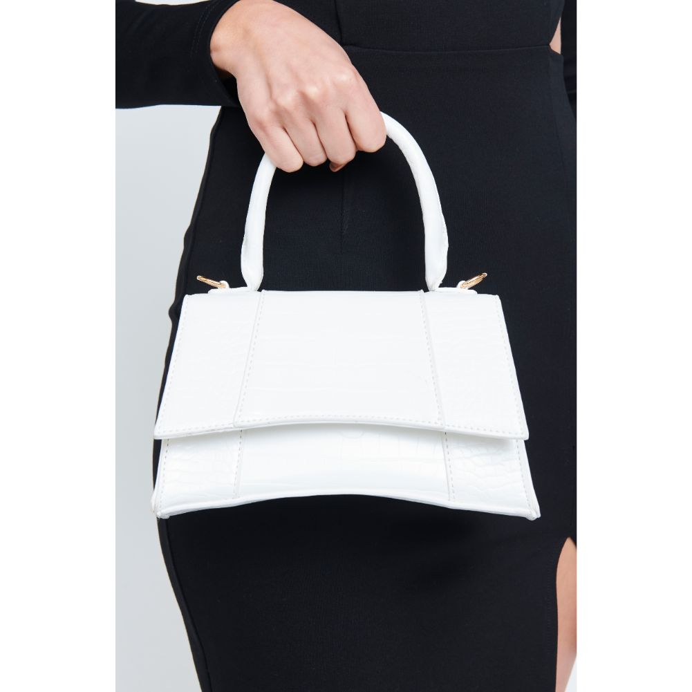 Woman wearing White Urban Expressions Lucas Crossbody 840611181015 View 2 | White