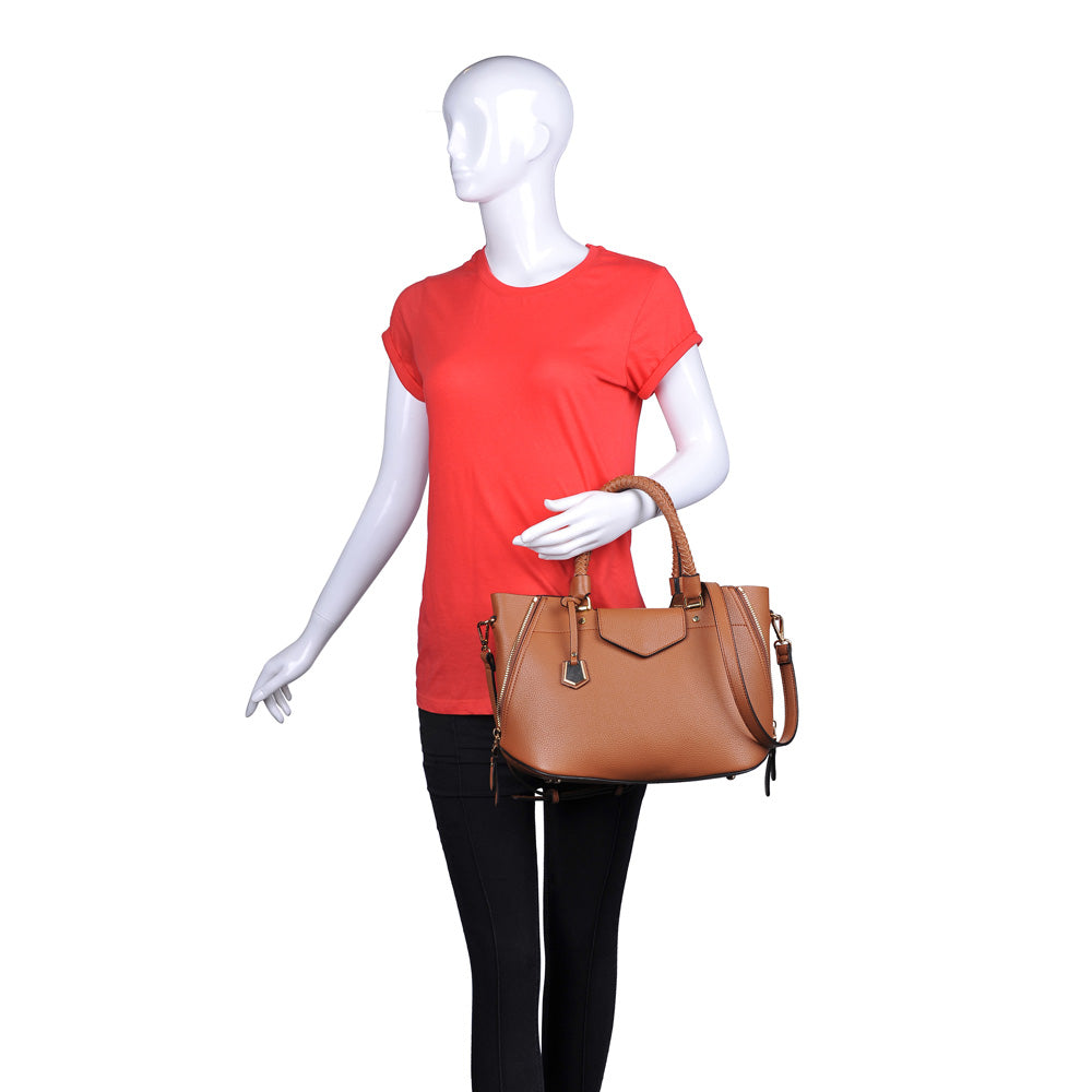 Product Image of Urban Expressions Phoenix Satchel NA-840611158567 View 5 | Tan