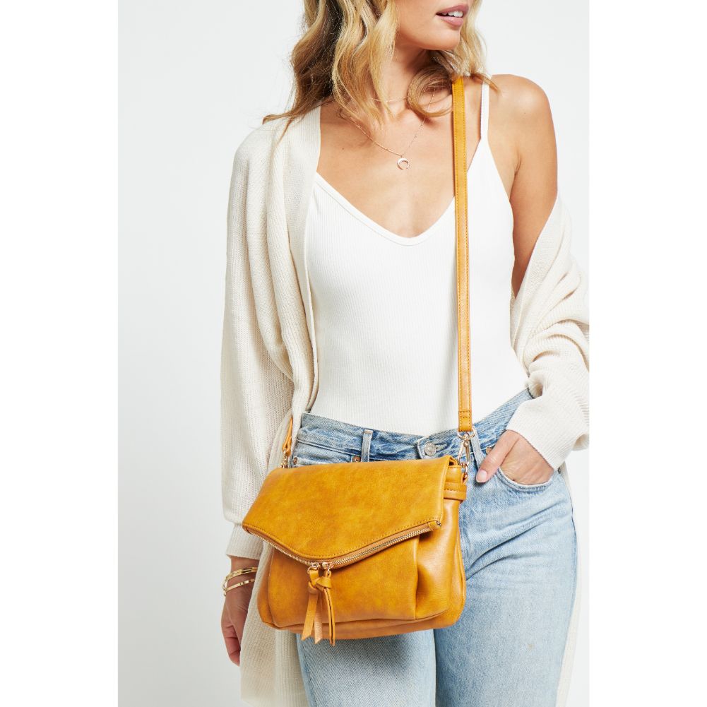 Woman wearing Marigold Urban Expressions Erin Crossbody 840611178817 View 2 | Marigold