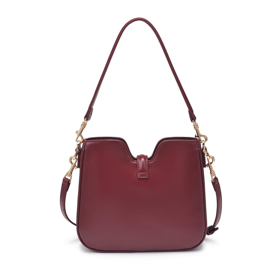 Woman wearing Wine Urban Expressions Melissa Tote 840611199171 View 7 | Wine