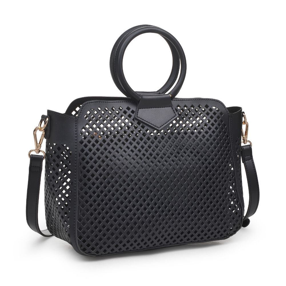 Woman wearing Black Urban Expressions Jaclyn Satchel 840611169624 View 6 | Black