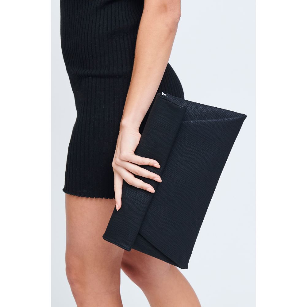 Woman wearing Black Urban Expressions Emilia Clutch 840611159045 View 1 | Black
