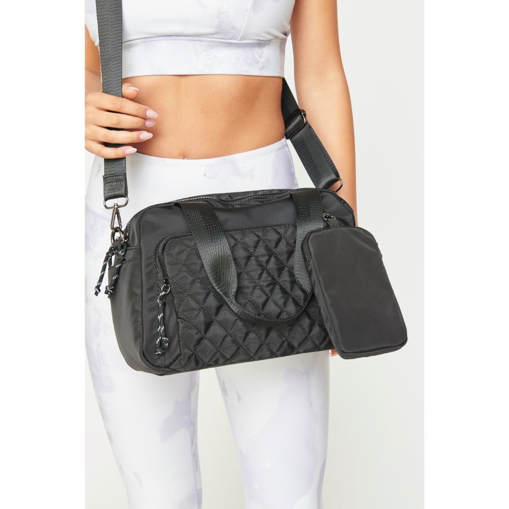 Woman wearing Black Urban Expressions Payton Crossbody 840611180551 View 2 | Black