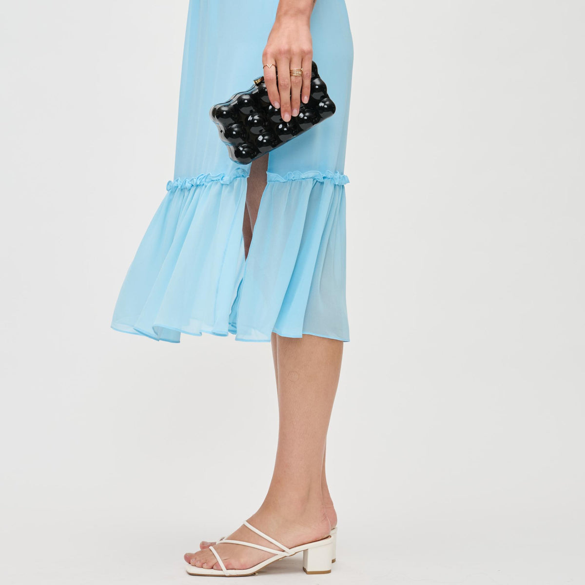 Woman wearing Black Urban Expressions Waverly Evening Bag 840611132680 View 4 | Black