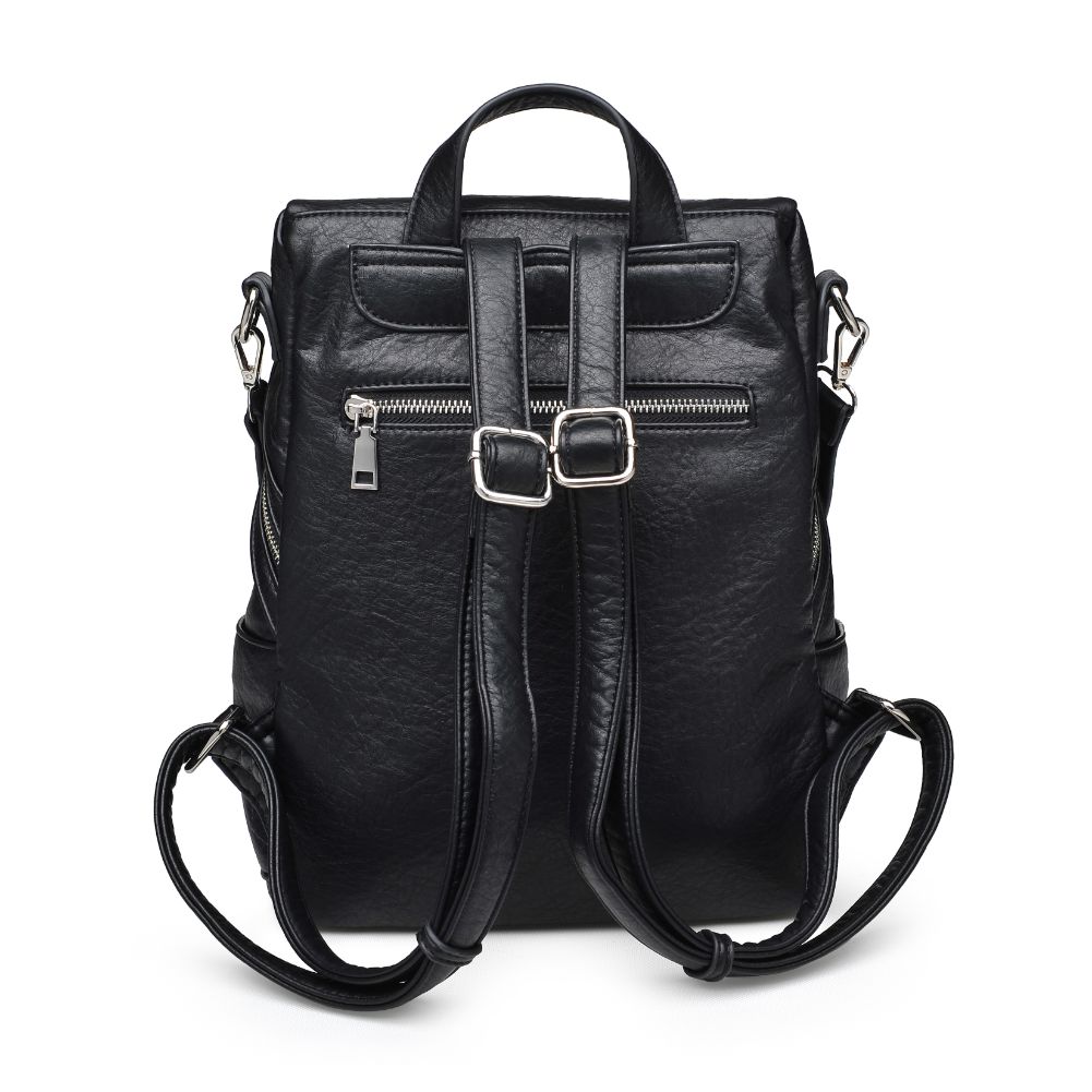 Product Image of Urban Expressions Juliette Textured Backpack NA-840611164681 View 3 | Black