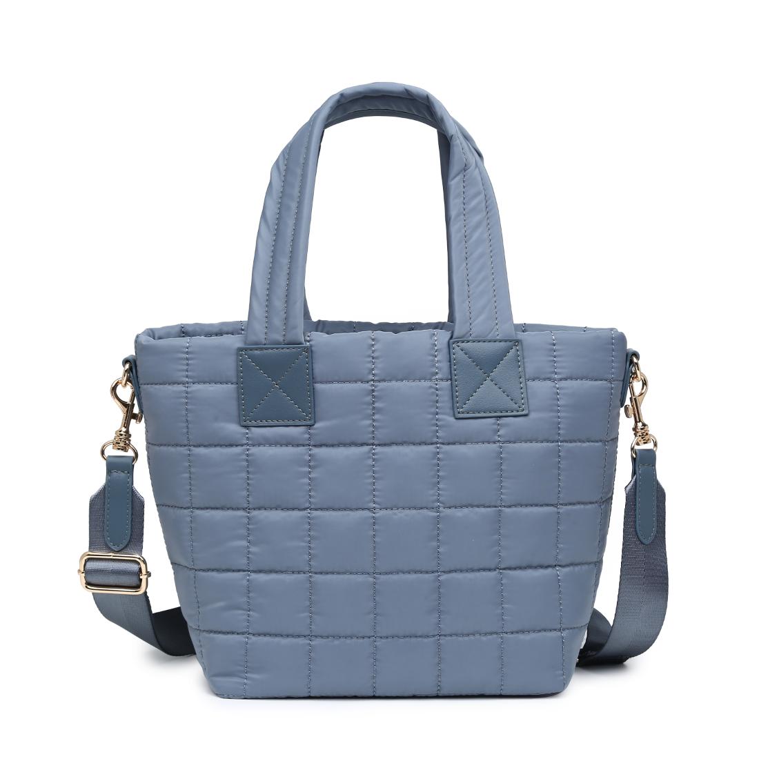 Woman wearing Denim Urban Expressions Lumina Tote 840504205996 View 5 | Denim