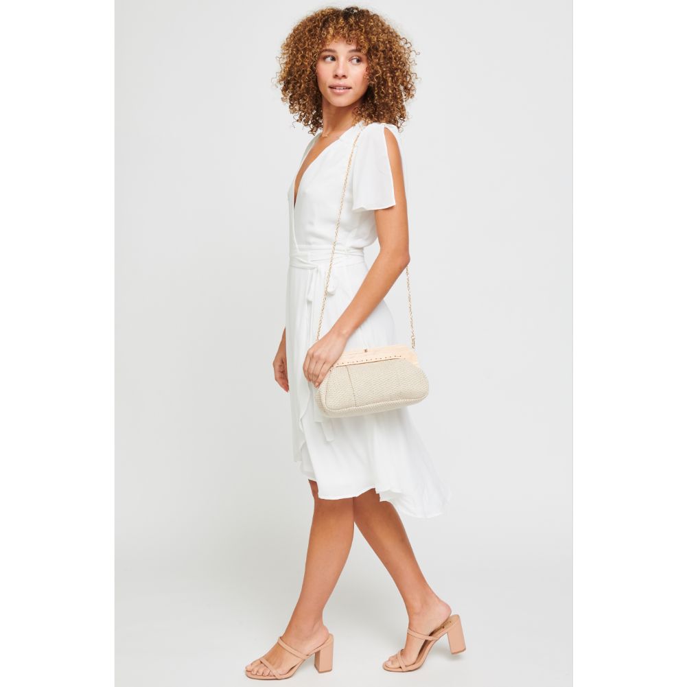 Woman wearing Natural Urban Expressions Echo Clutch 840611182135 View 4 | Natural