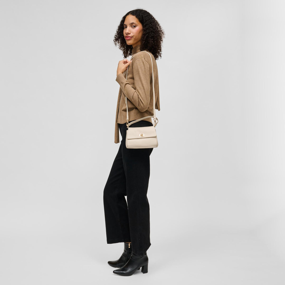 Woman wearing Bone Urban Expressions Estee Crossbody 840504214844 View 4 | Bone