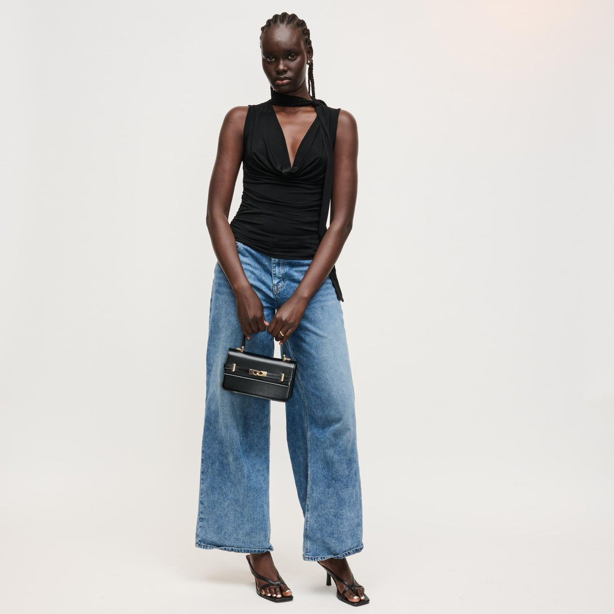 Woman wearing Black Urban Expressions Lily Crossbody 840504205781 View 4 | Black