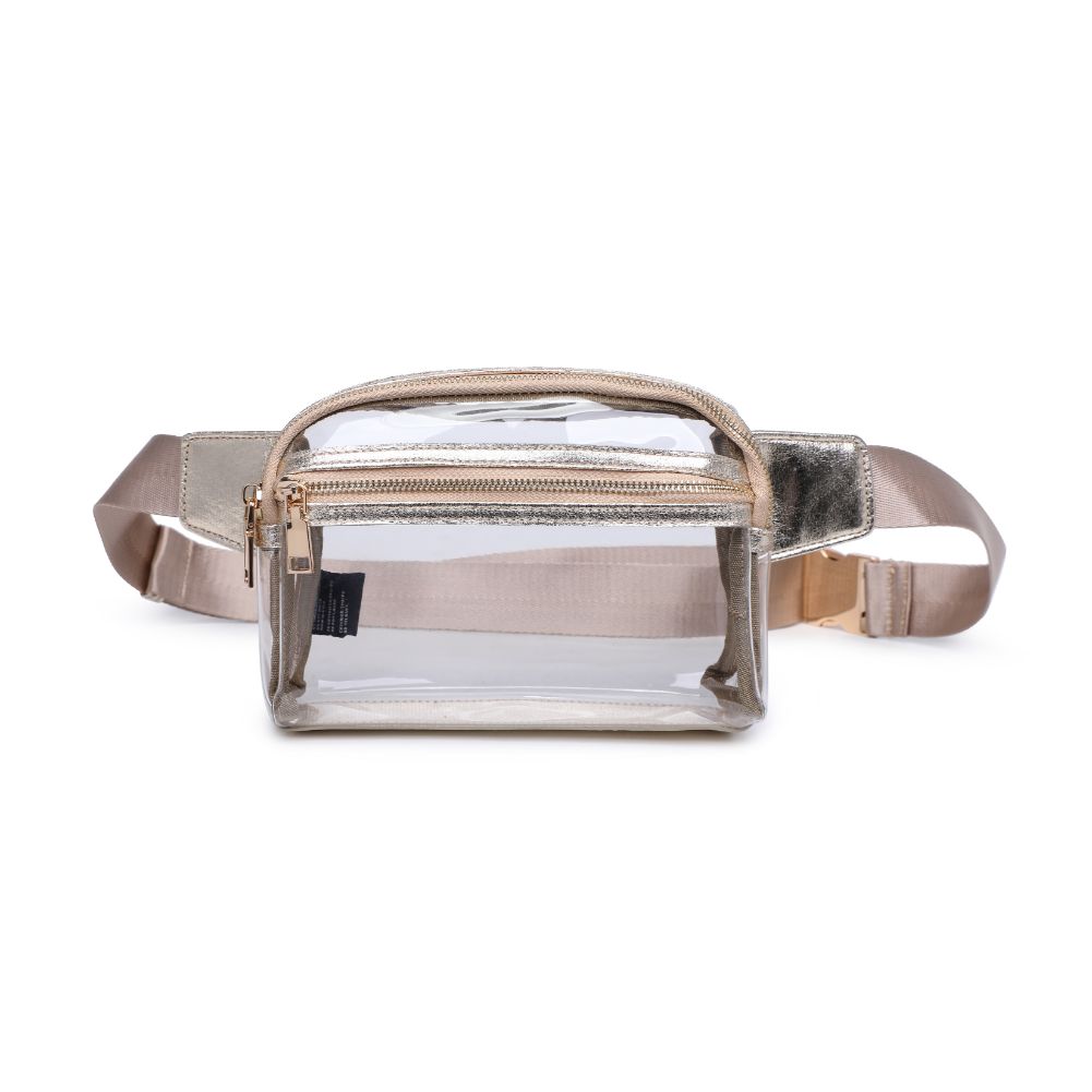 Woman wearing Gold Urban Expressions Air Belt Bag 840611120793 View 5 | Gold
