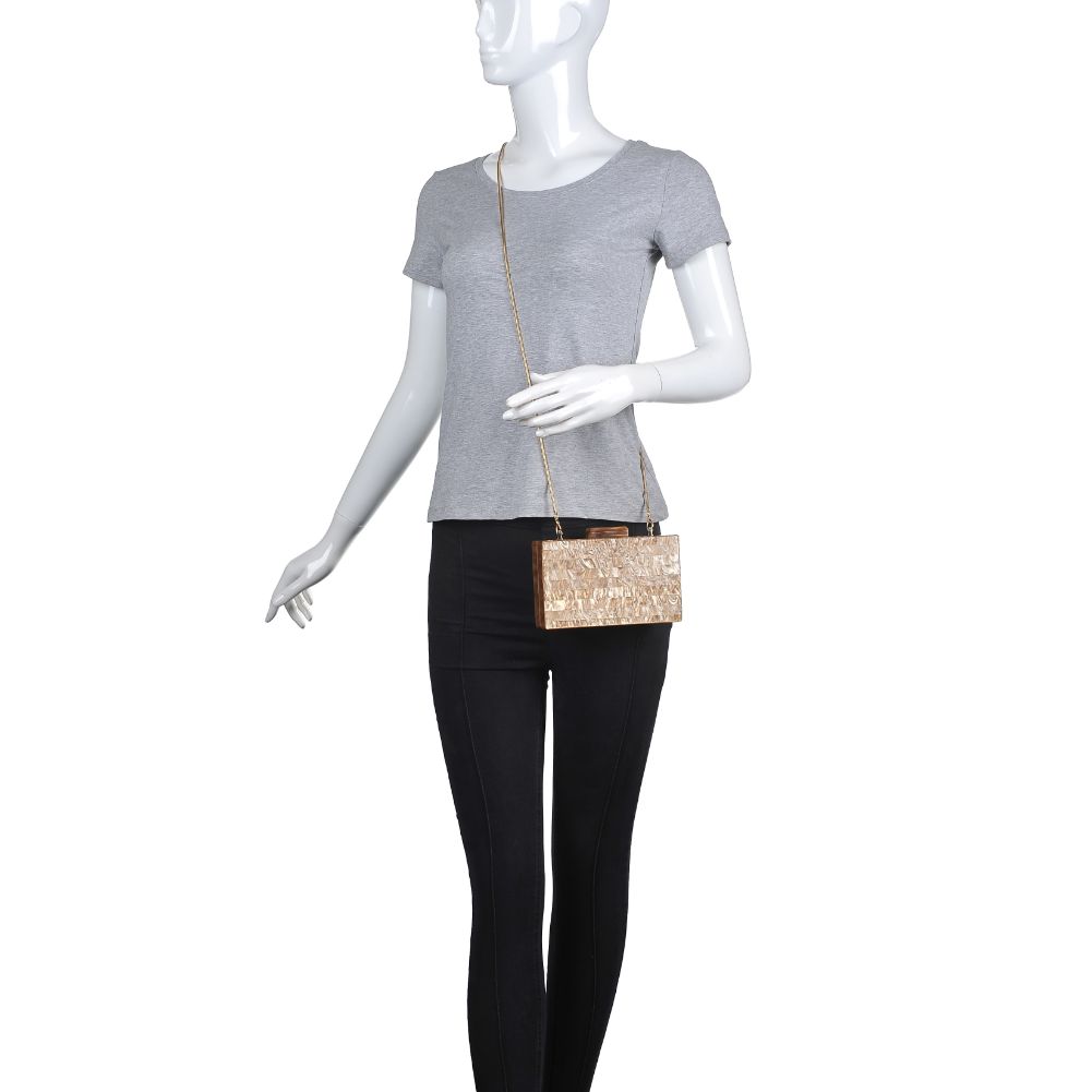 Product Image of Urban Expressions Ariel Evening Bag 840611171351 View 5 | Chocolate
