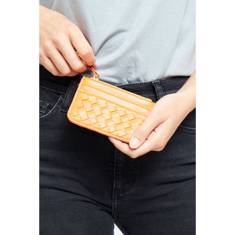 Woman wearing Apricot Urban Expressions Liv Wallet 840611180001 View 2 | Apricot