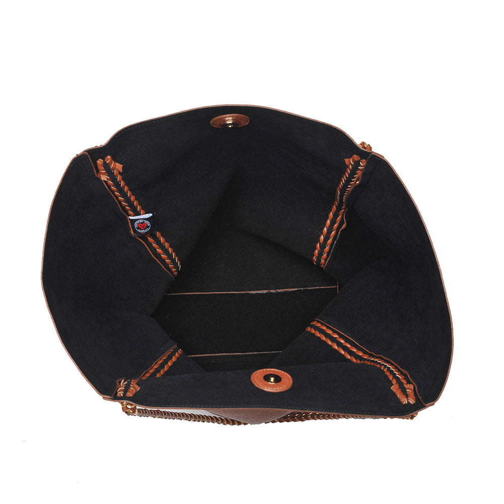 Product Image of Urban Expressions Matilda Tote NA-840611151438 View 4 | Cognac