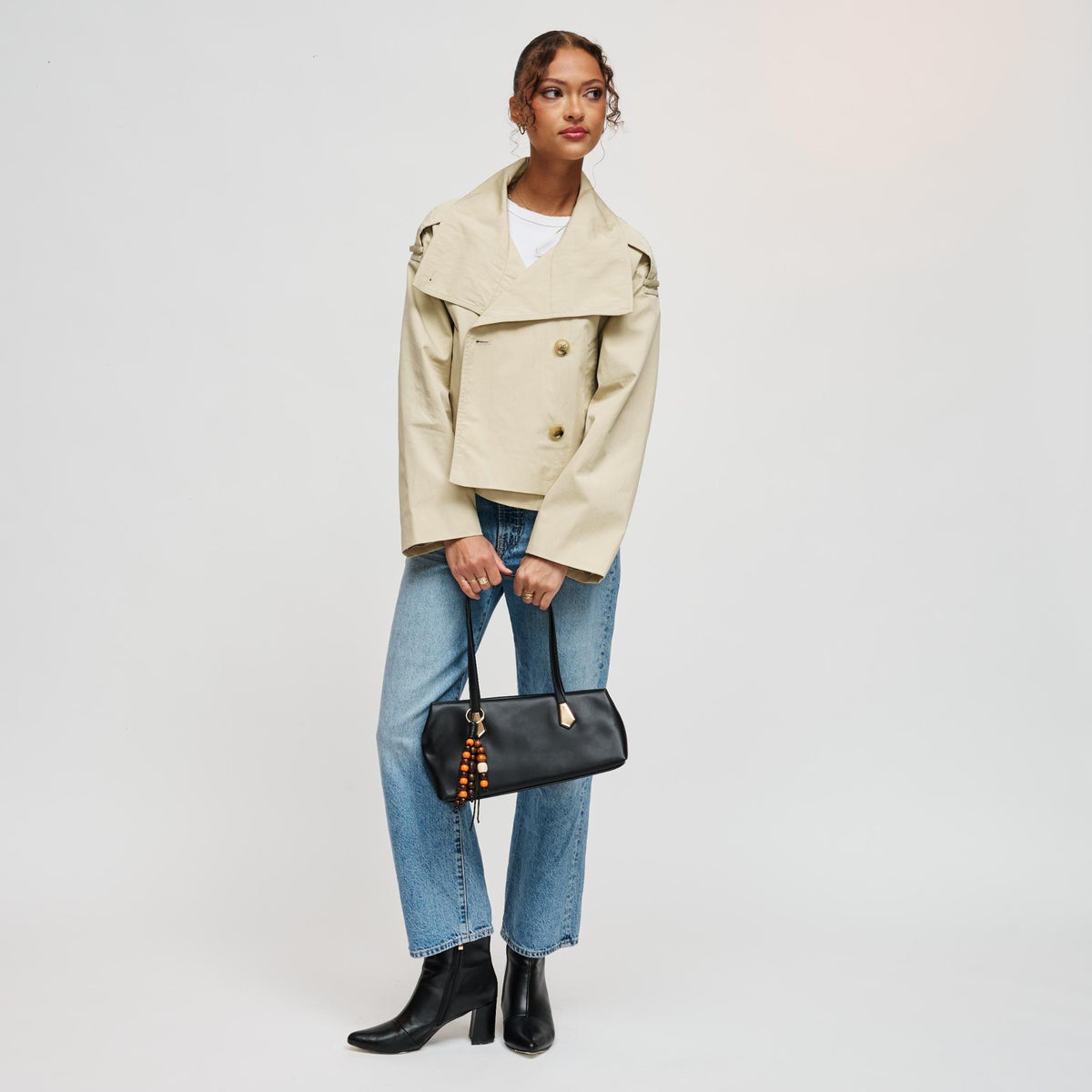 Woman wearing Black Urban Expressions Joe Shoulder Bag 840504212239 View 4 | Black