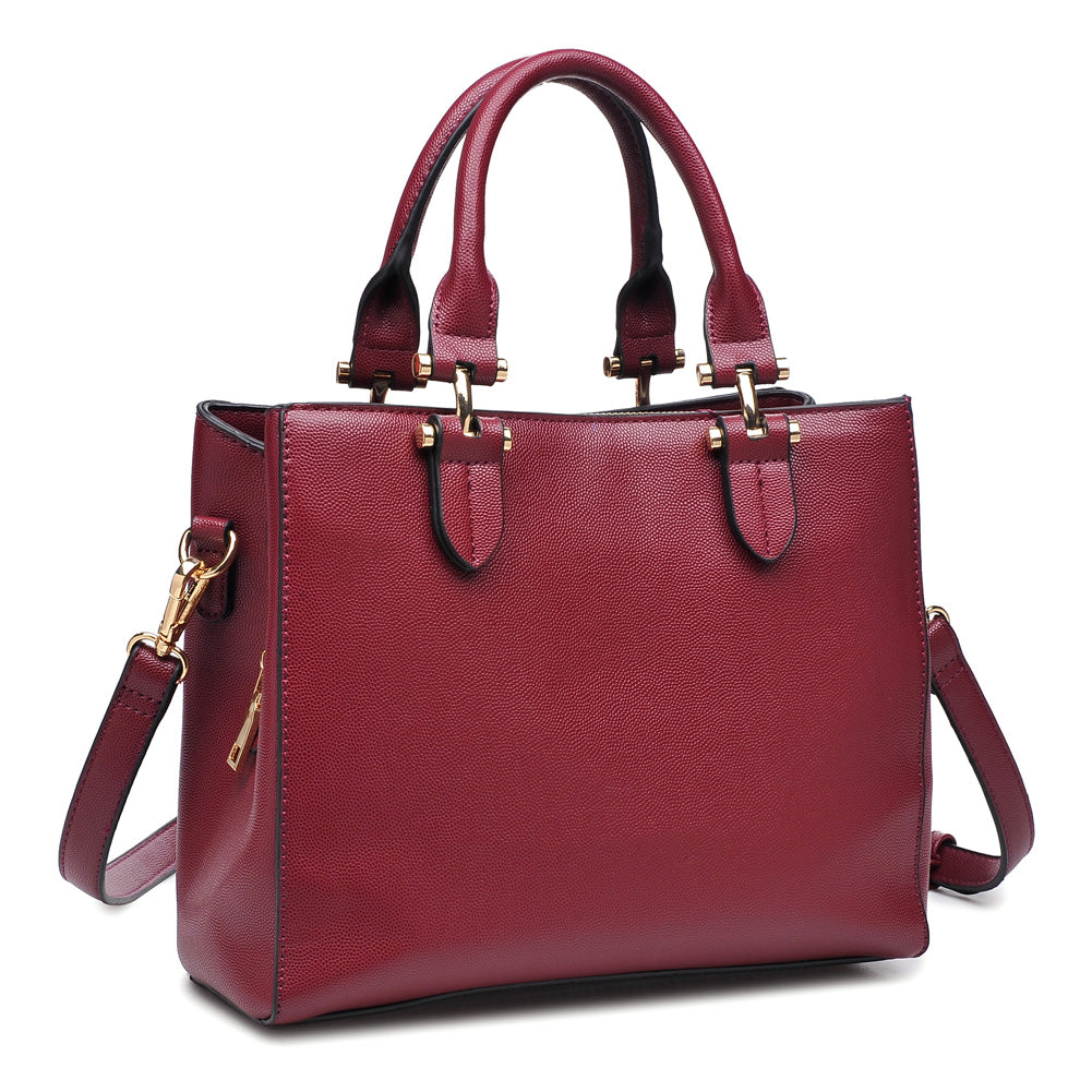 Woman wearing Burgundy Urban Expressions Nottingham Crossbody NA-840611153470 View 6 | Burgundy