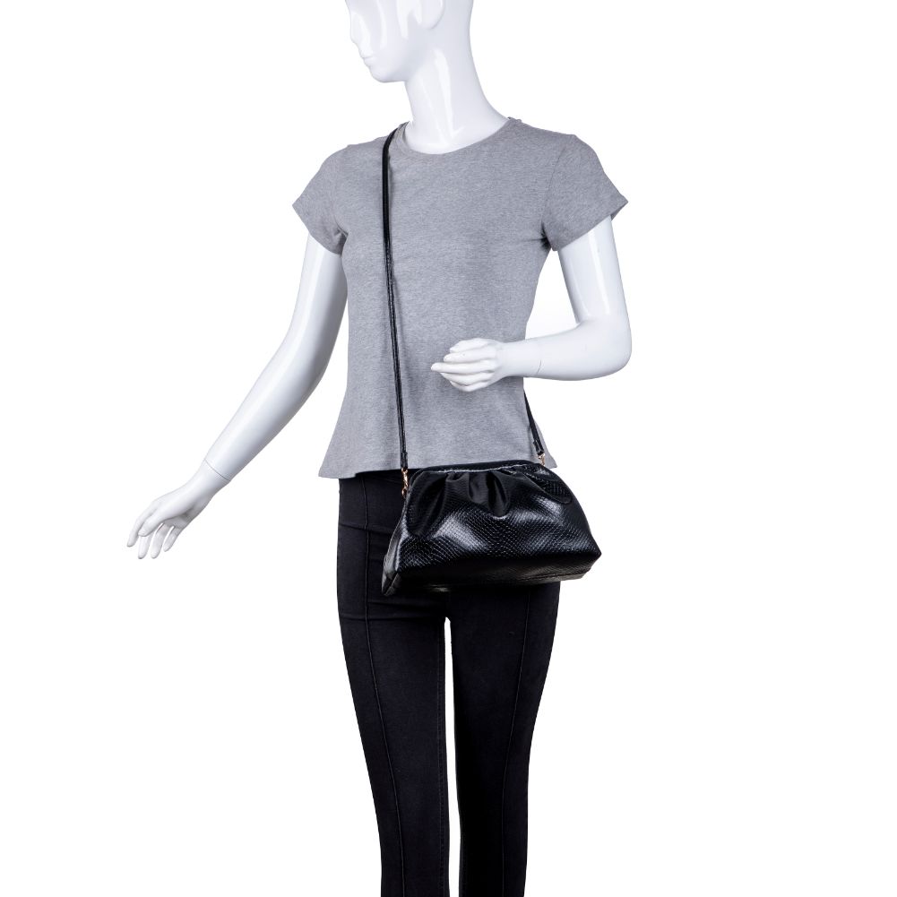Product Image of Urban Expressions Mable Snake Crossbody 840611175892 View 5 | Black