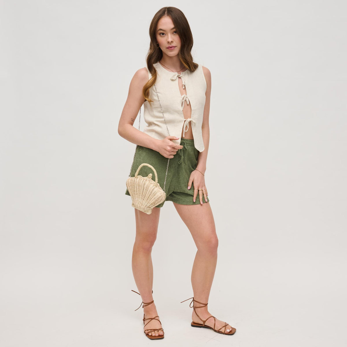 Woman wearing Ivory Urban Expressions Erica Crossbody 840611153968 View 4 | Ivory