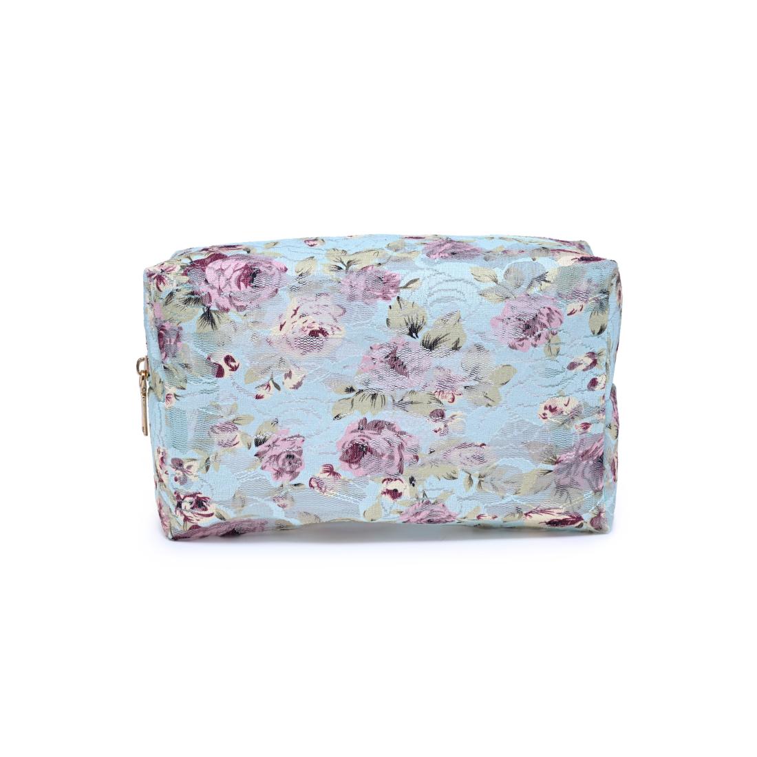 Urban Essentials Petal Play Cosmetic & Travel Organizer Pouch 840504207464 View 5 | Powder Blue