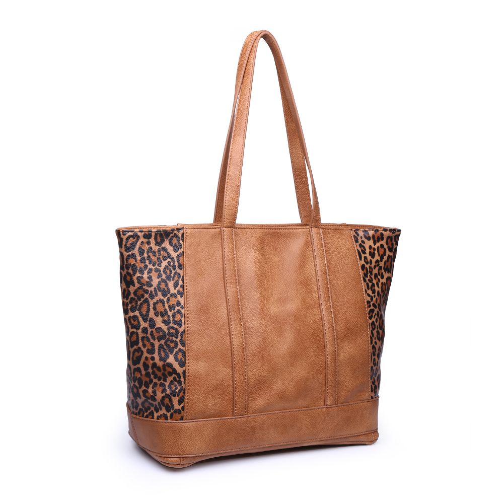 Urban Expressions Josie Tote NA-840611163745 View 2 | Tan Leopard