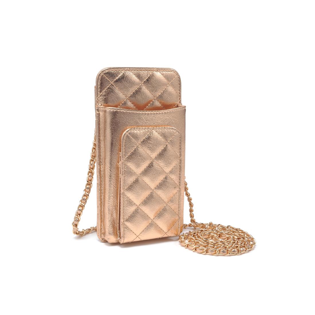 Woman wearing Rose Gold Urban Expressions Brianna 2.0 Cell Phone Crossbody 840504203794 View 6 | Rose Gold