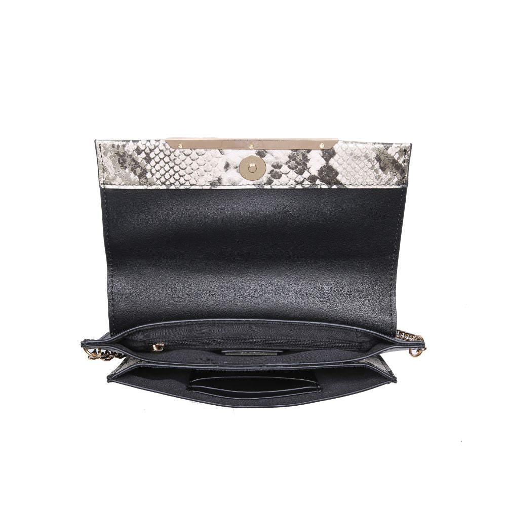 Product Image of Urban Expressions Asher Snake Crossbody 840611165411 View 4 | Black Grey