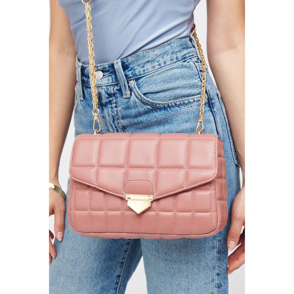 Woman wearing Mauve Urban Expressions Patsy Crossbody 840611184542 View 2 | Mauve
