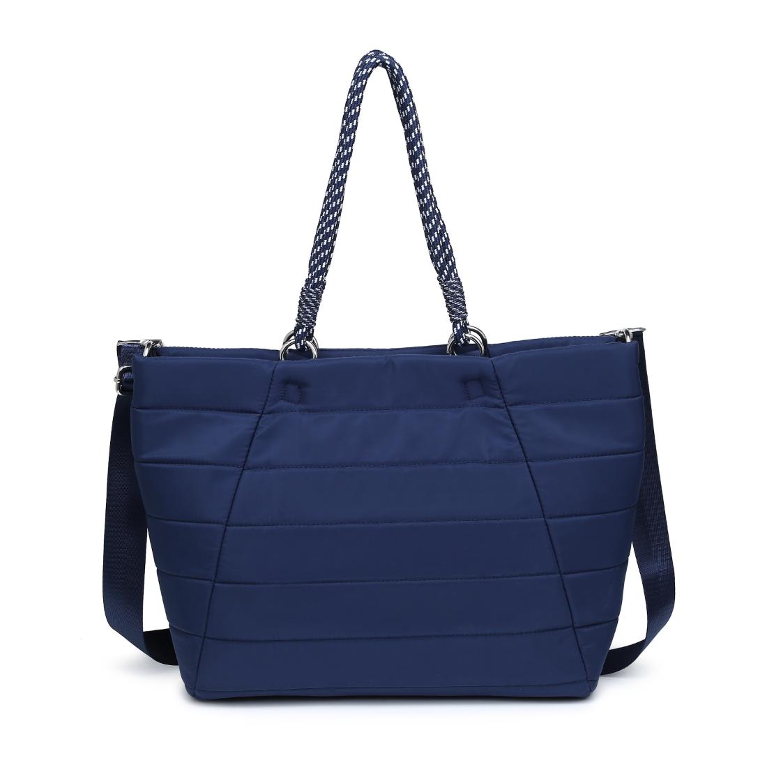 Woman wearing Navy Urban Expressions Lyla Tote 840504206146 View 5 | Navy