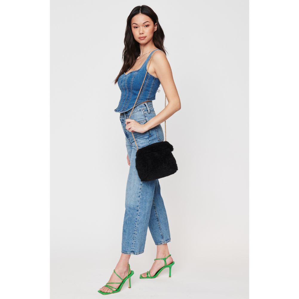 Woman wearing Black Urban Expressions Nicolette Crossbody 840611103796 View 4 | Black
