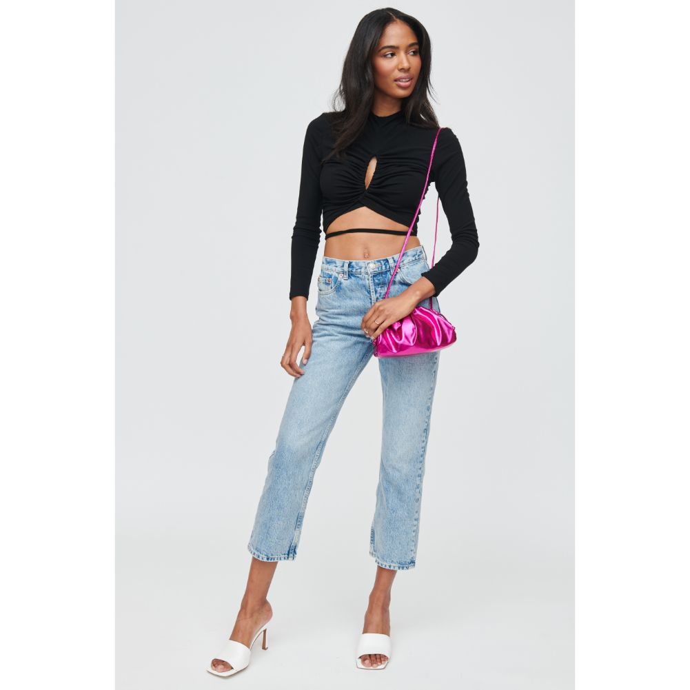 Woman wearing Pink Urban Expressions Monica Crossbody 840611104939 View 3 | Pink